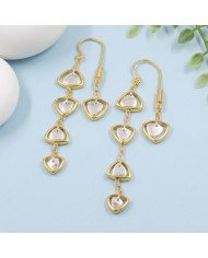 Two-Tone Brass Dangle Earrings | Handmade Jewelry for Women