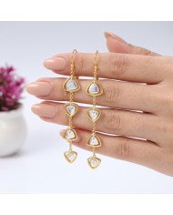 Two-Tone Brass Dangle Earrings | Handmade Jewelry for Women