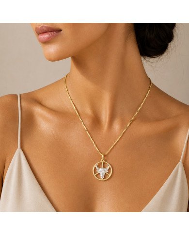 Two Tone Taurus Zodiac Pendant | 925 Sterling Silver Astrology Gift