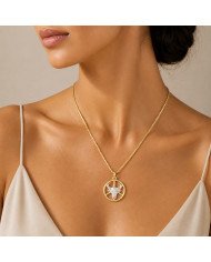 Two Tone Taurus Zodiac Pendant | 925 Sterling Silver Astrology Gift
