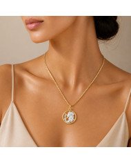 Two Tone Virgo Zodiac Pendant | 925 Sterling Silver Astrology Gift