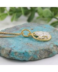 Two Tone Virgo Zodiac Pendant | 925 Sterling Silver Astrology Gift