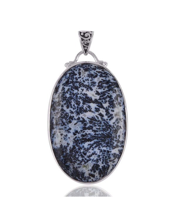 Dendritic Pyrite and Sterling Silver Pendant Fine Jewelry Pendants