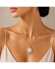 Two Tone Leo Zodiac Pendant | 925 Sterling Silver Astrology Gift