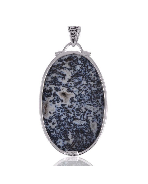 Dendritic Pyrite and Sterling Silver Pendant Fine Jewelry Pendants
