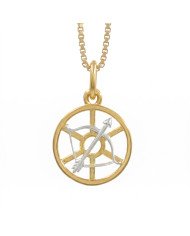 Two Tone Sagittarius Zodiac Pendant | 925 Sterling Silver Astrology Gift