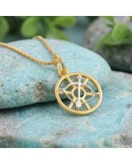 Two Tone Sagittarius Zodiac Pendant | 925 Sterling Silver Astrology Gift