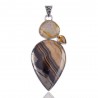 Schelm Blend Citrine Yellow Rutile Silver Calendar Pendant Necklace