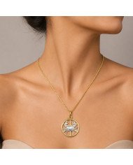 Two Tone Cancer Zodiac Pendant | 925 Sterling Silver Astrology Gift