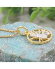 Two Tone Capricorn Zodiac Pendant | 925 Sterling Silver Astrology Gift