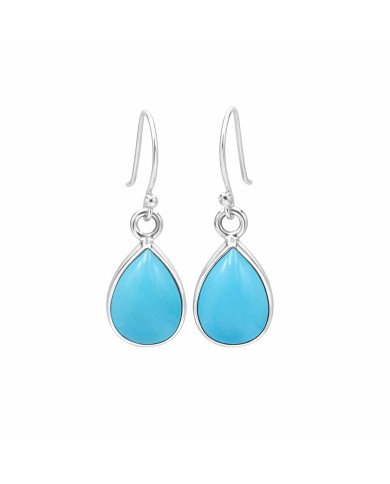 Natural Arizona Turquoise Gemstone 925 Sterling Silver Earring| Jewels Artisan