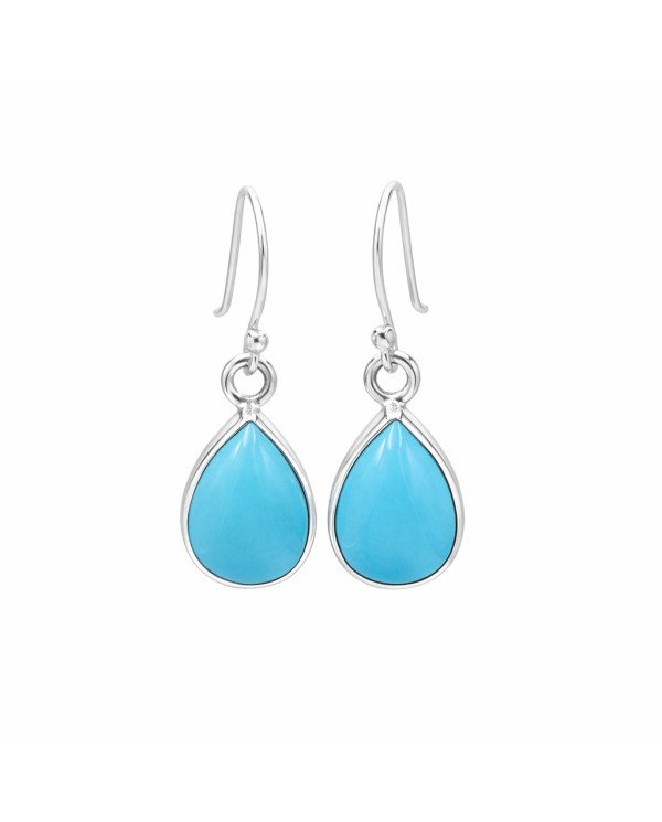 Natural Arizona Turquoise Gemstone 925 Sterling Silver Earring| Jewels Artisan