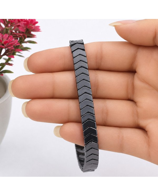 Hematite Bracelet with Arrowhead Design for Men & Women