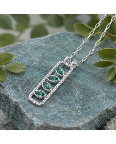 Emerald Earrings 925 Sterling Silver - Handmade Marquise Cut Jewelry
