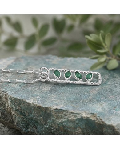 Emerald Earrings 925 Sterling Silver - Handmade Marquise Cut Jewelry