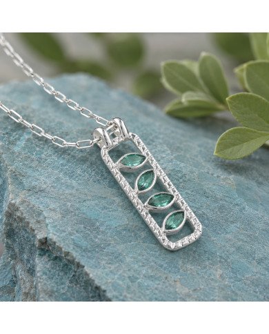 Emerald Earrings 925 Sterling Silver - Handmade Marquise Cut Jewelry