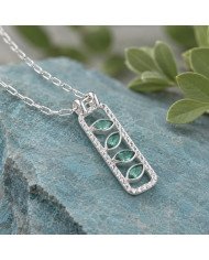 Emerald Earrings 925 Sterling Silver - Handmade Marquise Cut Jewelry
