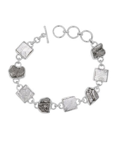 Natural Meteorite Bracelet | 925 Sterling Silver Handmade Jewelry
