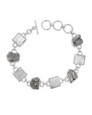 Natural Meteorite Bracelet | 925 Sterling Silver Handmade Jewelry