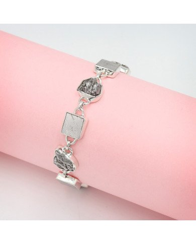Natural Meteorite Bracelet | 925 Sterling Silver Handmade Jewelry