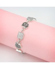 Natural Meteorite Bracelet | 925 Sterling Silver Handmade Jewelry