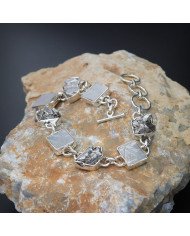 Natural Meteorite Bracelet | 925 Sterling Silver Handmade Jewelry