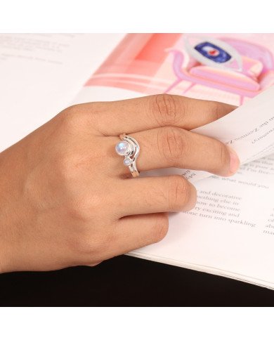 Rainbow Moonstone Ring 925 Sterling Silver Handmade Gemstone Jewelry