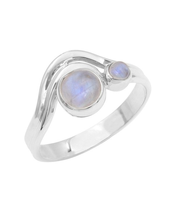 Rainbow Moonstone Ring 925 Sterling Silver Handmade Gemstone Jewelry
