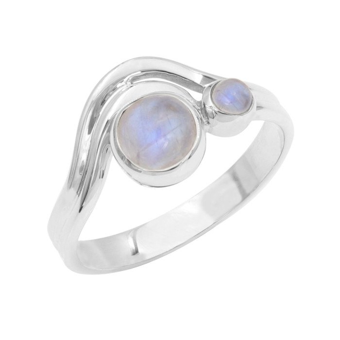 Rainbow Moonstone Ring 925 Sterling Silver Handmade Gemstone Jewelry