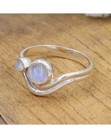 Rainbow Moonstone Ring 925 Sterling Silver Handmade Gemstone Jewelry