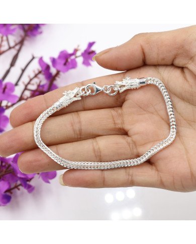 Dragon Head Chain Bracelet | 925 Sterling Silver Handmade Jewelry