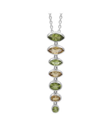 Peridot & Citrine Pendant | 925 Sterling Silver Handmade Jewelry