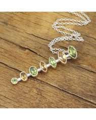 Peridot & Citrine Pendant | 925 Sterling Silver Handmade Jewelry