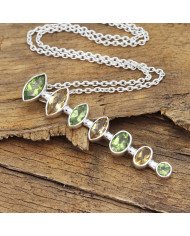 Peridot & Citrine Pendant | 925 Sterling Silver Handmade Jewelry