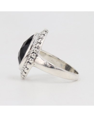 Black Onyx Ring 925 Sterling Silver Statement Ring For Her