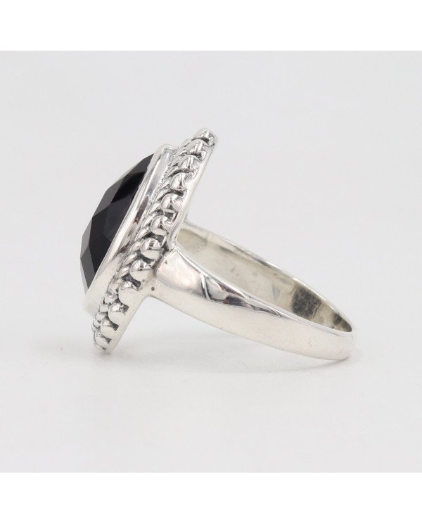 Black Onyx Ring 925 Sterling Silver Statement Ring For Her