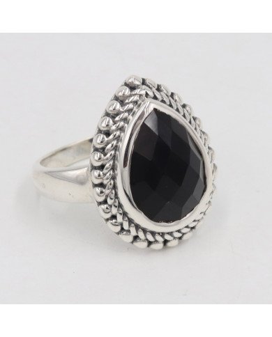 Black Onyx Ring 925 Sterling Silver Statement Ring For Her