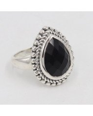 Black Onyx Ring 925 Sterling Silver Statement Ring For Her