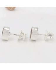 Sterling Silver Rose Quartz Light Weight Studs
