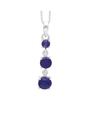Sterling Silver Lapis Drop Pendant