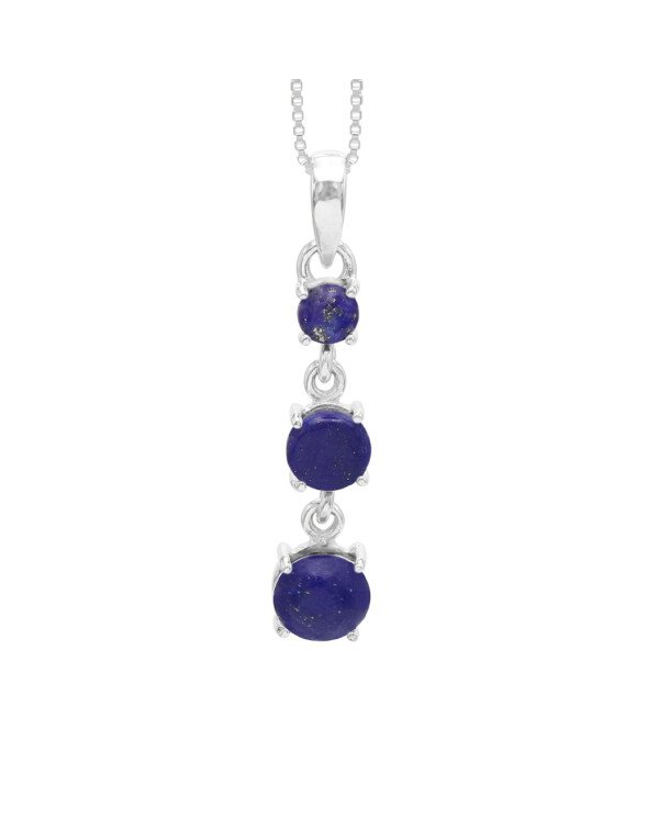 Sterling Silver Lapis Drop Pendant