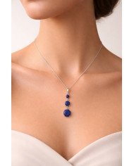 Sterling Silver Lapis Drop Pendant