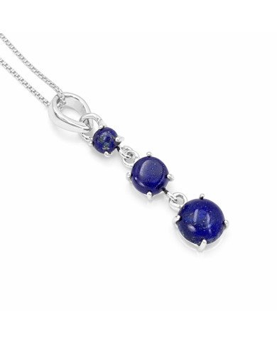 Sterling Silver Lapis Drop Pendant