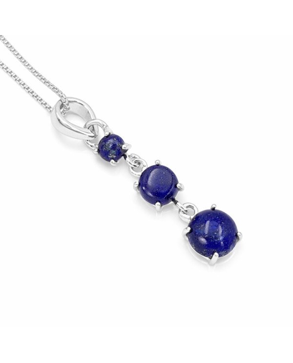 Sterling Silver Lapis Drop Pendant