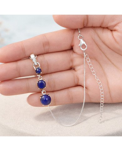 Sterling Silver Lapis Drop Pendant