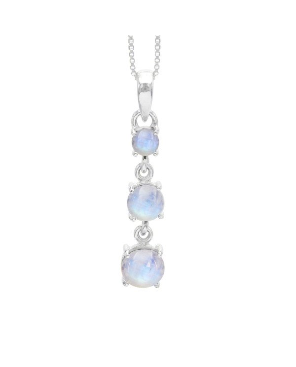 Sterling Silver Handcrafted Rainbow Moonstone Pendant