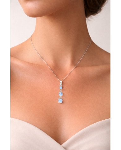Sterling Silver Handcrafted Rainbow Moonstone Pendant