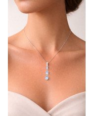 Sterling Silver Handcrafted Rainbow Moonstone Pendant