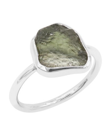 Certified Moldavite Ring Sterling Silver Moldavite Handmade Ring