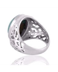 Turquoise Gemstone Handcrafted Sterling Silver Promise Ring